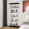 White Double-Door Glass Display Cabinet: 5 Shelves, Quick Install - Ideal for Living Room, Bedroom, Office - 2 of 4