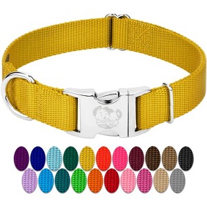 Country Brook Petz Premium Nylon Dog Collar with Metal Buckle for Small Medium Large Breeds - Vibrant 30+ Color Selection - 1 of 4