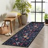 Acekool Floral Washable Rugs - Soft Non-Slip Indoor Area Rugs - 3 of 4