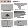 GustoWave Shoe Storage Bench with Removable Cushion and 3 Shutter-Shaped Doors, End of Bed & Entryway Bench, Flap Top Hidden Storage Space - 4 of 4