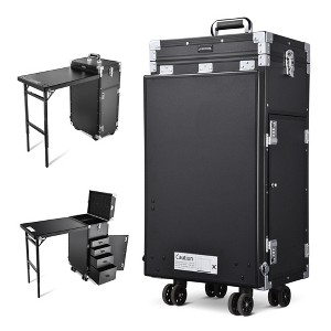 Byootique Rolling Makeup Train Case Nail Salon Cosmetic Organizer - 1 of 4