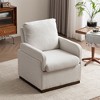YOUNIKE 27.6” W Armchair Velvet Upholstered Single Sofa Makeup Vanity Chair Modern Living Room Accent Chair with Solid Wood Base - 4 of 4