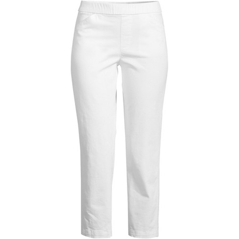 Women's Mid Rise Pull On Chino Crop Pants