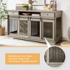 GDFStudio Elvina Modern 66.1'' Furniture Dog Crate TV Cabinet with 2 Drawers and 2 Removable Baffle - 4 of 4