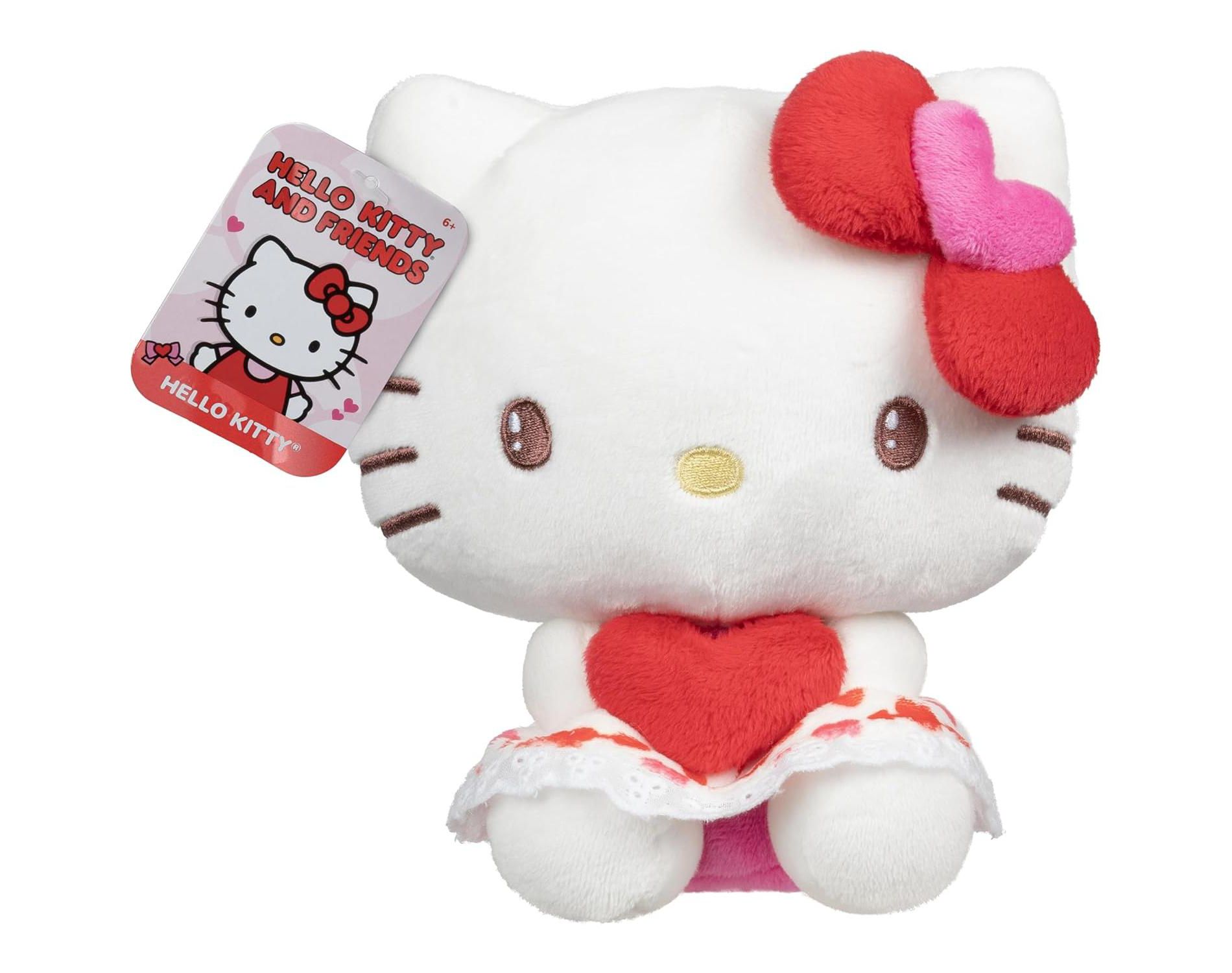 Hello Kitty and Friends 8" Plush w Heart - Officially Licensed Sanrio - Cute Soft Doll Stuffed Animal Toy - Gift for Kids, Girls, Boys - 2+