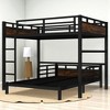 Full XL over Full XL Convertible Metal Bunk Bed, Detachable Loft and Platform Bed Frame with Guardrails ,kids bed - 3 of 4