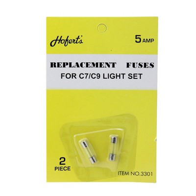 J. Hofert Co 2ct Replacement Fuses For C7 or C9 Light Strings - 5 Amps