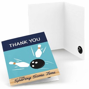 Big Dot of Happiness Strike Up the Fun - Bowling - Birthday Party or Baby Shower Thank You Cards (8 Count) - 1 of 4