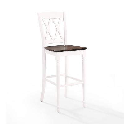 Shelby 47.5" White Wood Double X Bar Stool Set