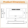 Costway 42\50\60\72 Inches Ultra-Thin Electric Fireplace Wall-Mounted & Recessed Fireplace Heater - 3 of 4