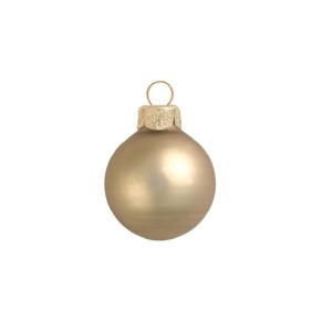 Northlight 4ct Gold Matte Finish Glass Christmas Ball Ornaments 4.75" (120mm) - 1 of 3