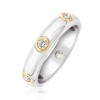 Ross-Simons 0.60 ct. t.w. Bezel-Set Lab-Grown Diamond Ring in Sterling Silver and 18kt Gold Over Sterling - 3 of 4