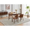 Modern Dining Chair Set of 2, Upholstered Accent Side Chairs, Fabric Side Dining Room Chairs with Wood Legs for Kitchen Dining Room Restaurant - 3 of 4