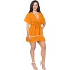LA LEELA Women's Summer Vacation Beachwear Mini Bathing Suit Loose Beach Dress Plus Size Party Swimwear Swimsuit Cover Ups for Women - 3 of 4