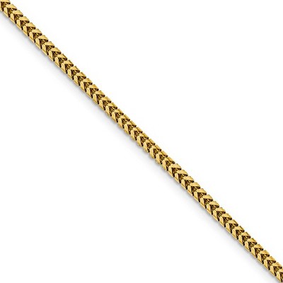 Black Bow Jewelry 2.25mm 14k Yellow Gold Solid Franco Chain Necklace