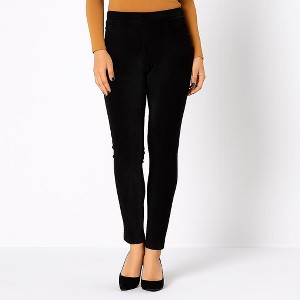 da-sh Women's Stretch Rib Knit Corduroy Jegging | Black - 1 of 4