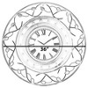 Clockswise 36" Extra large Decorative Vintage Roman Numerical Wall Clock with Black Metal Leaf Design Frame, for Dining, Living Room, or Kitchen - 3 of 4