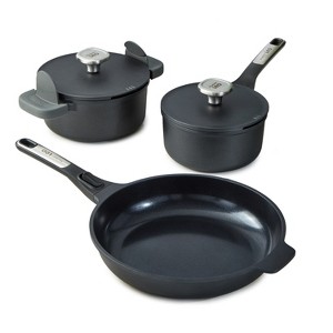 BergHOFF Phantom Nonstick Ceramic Cookware Set with Lids, Recycled Cast Aluminum - 1 of 4