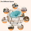 Foldable Lounger Faux Fur Saucer Chair for Dorm & Bedroom - 4 of 4