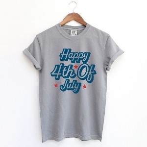 Simply Sage Market Women's Happy 4th Of July Stars Short Sleeve Graphic Tee - 1 of 4