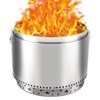 TROPOW 27" Smokeless Portable Fire Pit - Stainless Steel Outdoor Fireplace with Flame Cutout for Camping/Backyard - 3 of 4