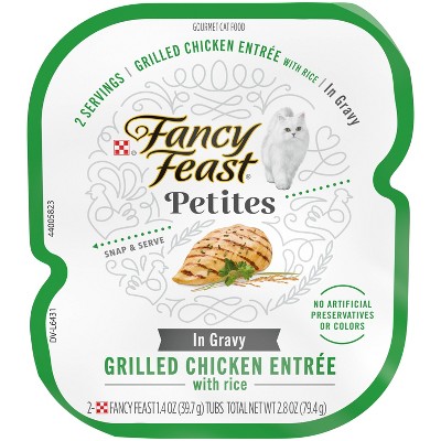 Fancy Feast Petites Grilled Chicken with Wild Rice in Gravy Wet Cat Food - 2.8oz