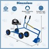 Costway Kids Ride on Sand Digger with Wheels Metal Sandbox Toy Digger with 360°Rotatable Seat for Boys Girls 3+ Years Old Blue - 3 of 4