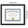 Americanflat 12.5" x 15" Floating Picture Frame for Certificates and Diplomas - Black - 2 of 4
