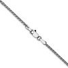 Black Bow Jewelry 1.4mm, 14k White Gold Diamond Cut Solid Spiga Chain Necklace - 2 of 4