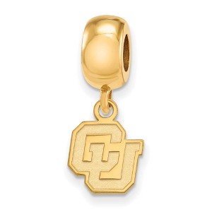 Black Bow Jewelry 14k Yellow Gold Plated Sterling Silver Colorado Buffalos NCAA Bead Charm - 1 of 3