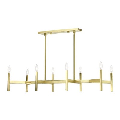Livex Lighting Copenhagen 8 - Light Chandelier in  Satin Brass