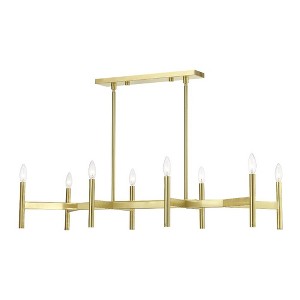 Livex Lighting Copenhagen 8 - Light Chandelier in  Satin Brass - 1 of 2
