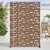 Dovelina Outdoor Freestanding Metal Privacy Screen Decorative Garden Fence - 3 of 4