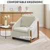 Anybear Modern Upholstered Armchair with Wooden Side Frame , Accent Leisure Chair with Cushioned Seat and Backrest - 4 of 4