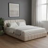 HomeRoots Beige Tufted Upholstered Queen Bed Frame - 2 of 4
