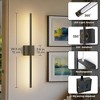 YANSUN 2-Pack Indoor Wall Light, 1-Head LED, RGB+CCT, Remote & App Control, Music Sync, Dynamic Flow Effect, 71.5cm Rod - 3 of 4