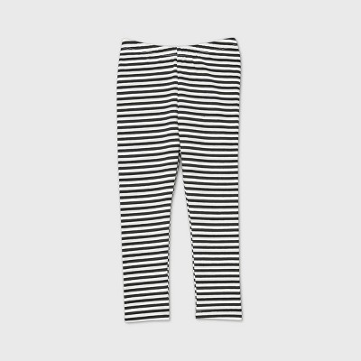 black and white striped leggings