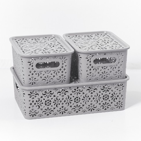 Lakeside Stackable Storage Bins With, Stackable Storage Shelves