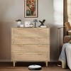 Finnhomy 4 Drawer Dresser for Bedroom 35.43” Wide Wooden Bedroom Dressers with Drawers, Rattan Dresser - 4 of 4