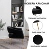 SEYNAR Modern Tufted Velvet Accent Chair with Wingback, Arms, and Metal Gold Legs for Living Room or Bedroom - 4 of 4