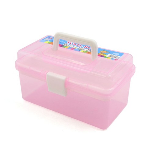 Unique Bargains Pink Multifunction Empty Nail Art Makeup Cosmetic Tool  Container Storage Box : Target
