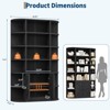 75in Tall Bookshelf with Storage,6-Tier 47"Wide Modern Farmhouse Standing Bookcase Cabinet Display Shelf Organizer for Home Office Living Room Bedroom - 2 of 4