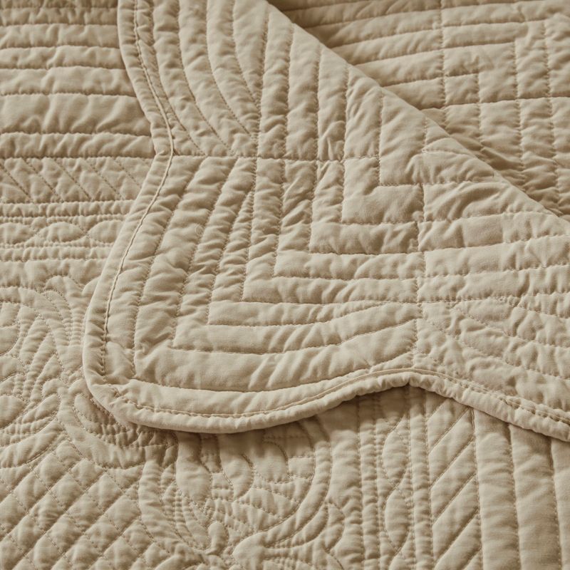 60"x72" Marino Quilted Throw Blanket with Scallop Edges, 3 of 8