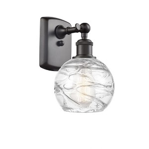 Athens Deco Swirl - 1 Light Wall Sconce In Industrial Style-11 Inches Tall and 6 Inches Wide - 1 of 1