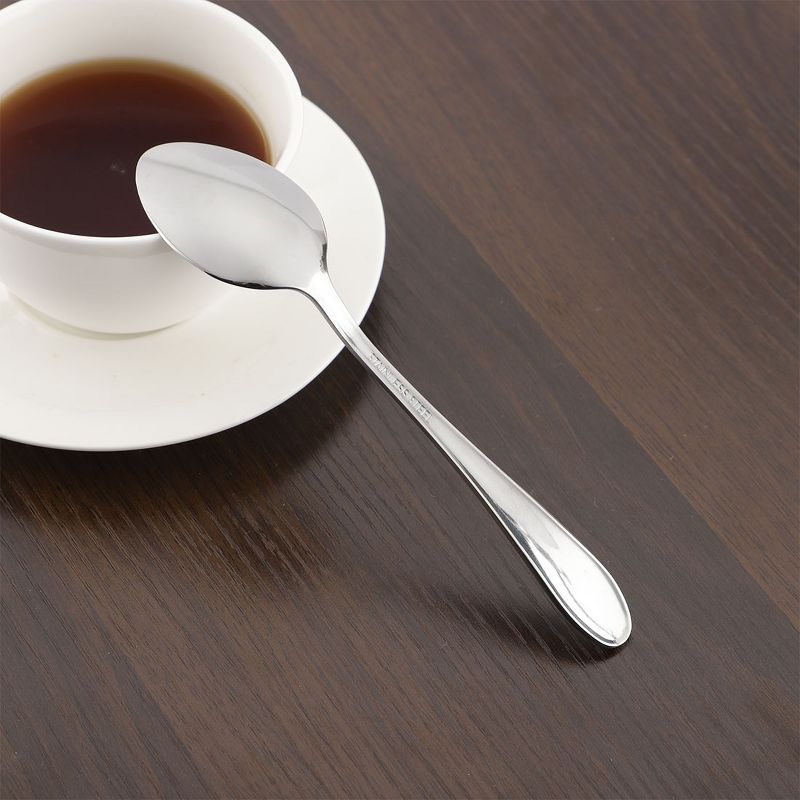 Unique Bargains 5-Piece Caffee Shop Stainless Steel Flatware Tea Spoons 4" x 0.6"(L*W) Silver Tone, 2 of 6
