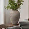 LuxenHome Rustic Ceramic Vase, Terracotta Pot with Earthy Gray-Brown Finish, Handcrafted - 2 of 4