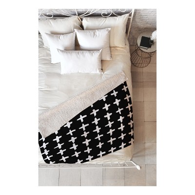 Black/White Geometric Throw Blankets 50"X60" - Deny Designs