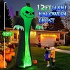 Racxily 12FT Halloween Inflatables Decoration Outdoor Giant Pumpkin Reaper Ghost with 3-Colored Rotation Flame LEDs Spooky - 3 of 4
