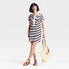 Women's Short Sleeve Knit Mini Shirtdress - Universal Thread™ - 3 of 3
