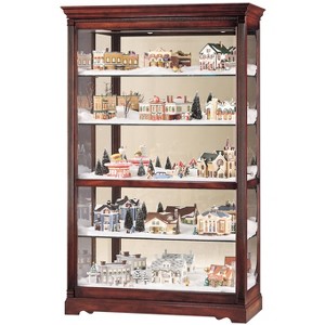 Howard Miller 680235 Townsend Curio Cabinet 680235 Windsor Cherry - 1 of 4